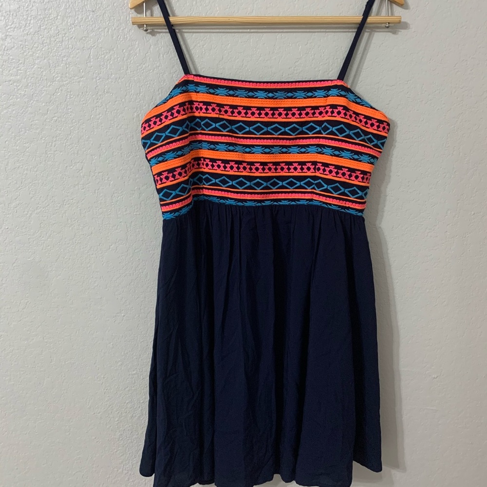 Umgee | Blue Multi-Color Tank Top Dress